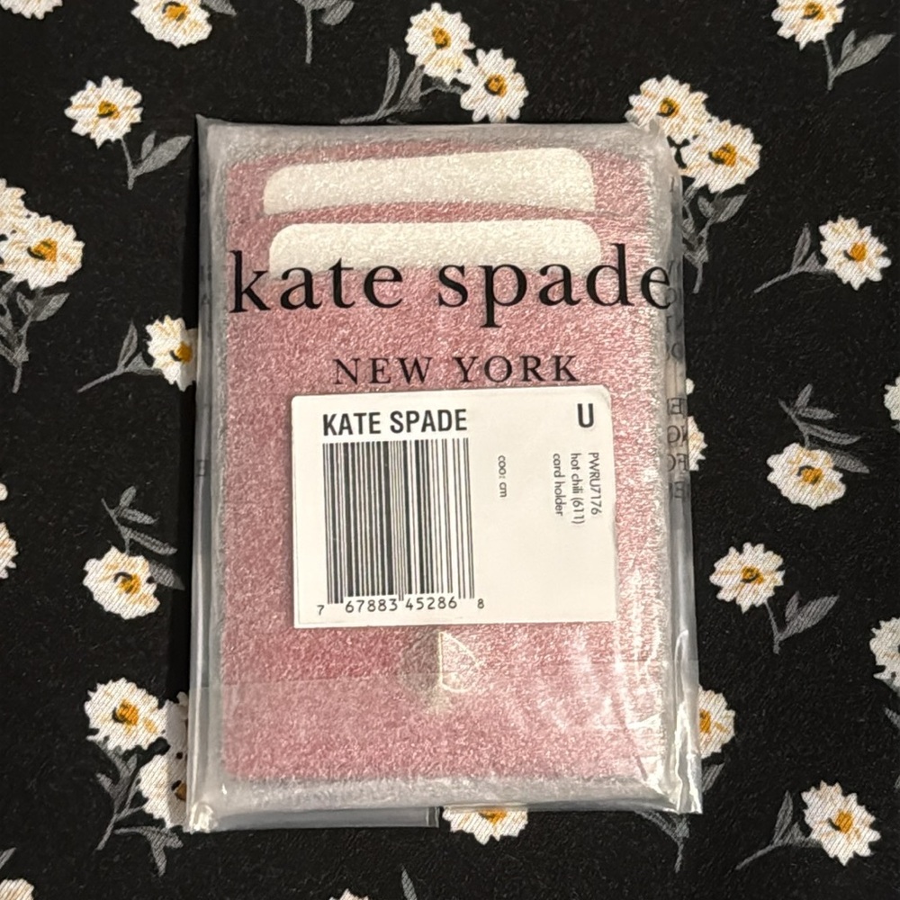 NWT Kate Spade Polly Card Holder In Hot Chili